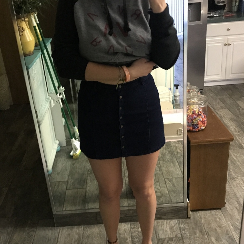 button up skirt